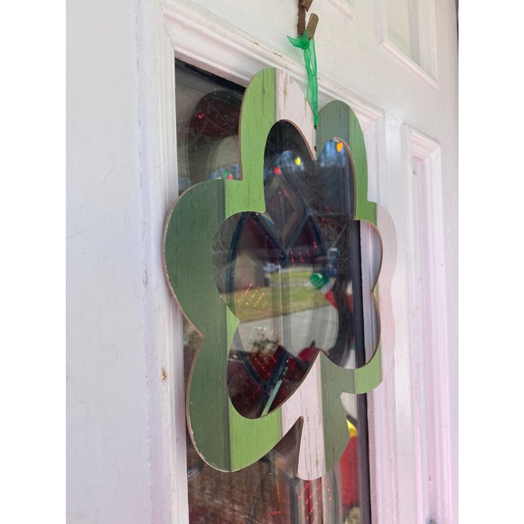 Set of 2 Saint Patrick’s Day Green & Farmhouse Shamrock Sign Wall Door Hanger - Picture 10 of 10